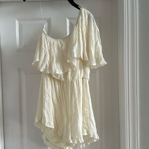 Altar'd State one sleeve cream romper